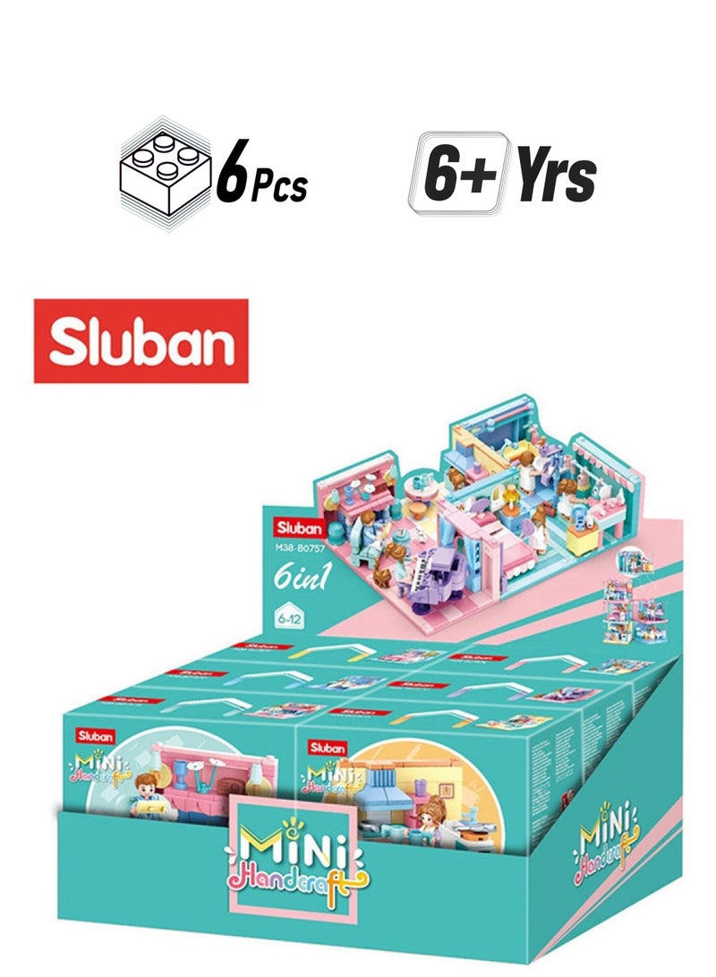 Sluban Mini Handcraft Building Blocks 6 Boxes,For Ages 6+ Years Old - Image 1