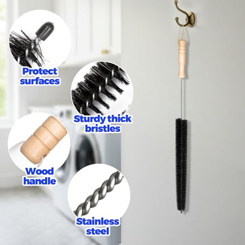 Holikme Dryer Vent Cleaner Kit - Household Cleaning Supplies, Dryer Lint Brush, Refrigerator Long Coil Brush, Flexible Lint Remover, Removing Dust and Pet Hair - Image 5
