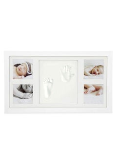 Nuby Baby Hand & Footprint Kit With Frame That Holds Four 3 X 3" Photos & 1 Clay Print Kit For Newborn Girls & Boys Personalized Baby Gift  - Image 3