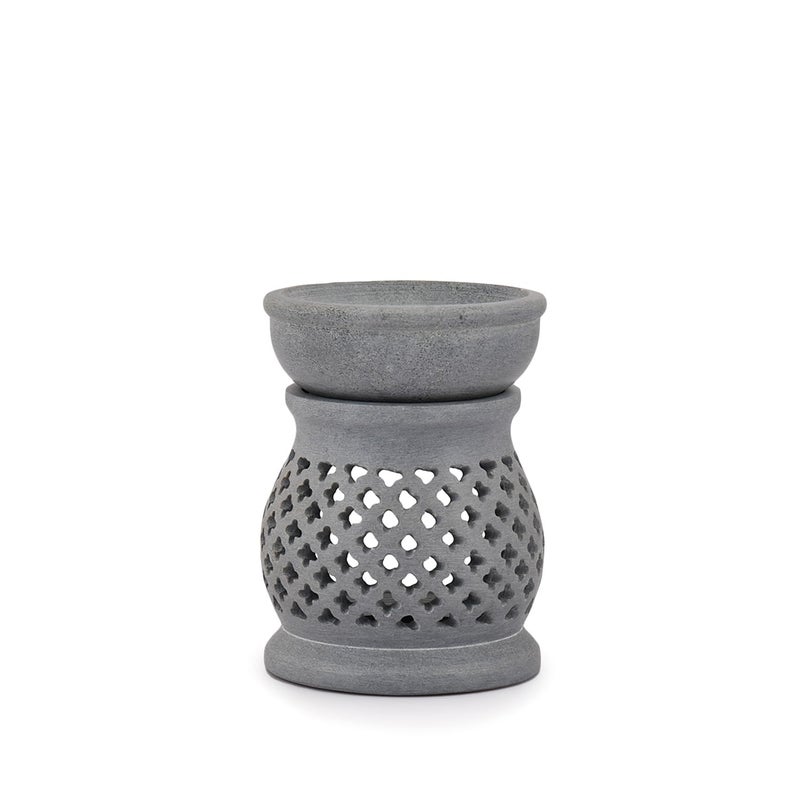 Nirvana Class Grey Color Stone Aroma Burner Oil Diffusers TeaLight Candle Holder Indian Decorative Items