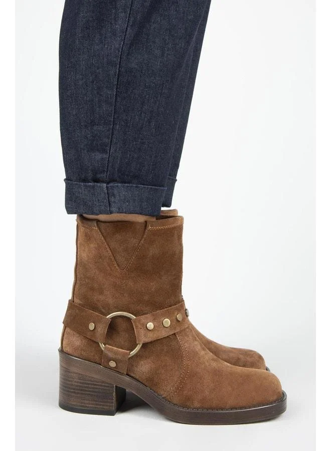 (Lukka) Women's Genuine Leather Biker Toe Boots.
