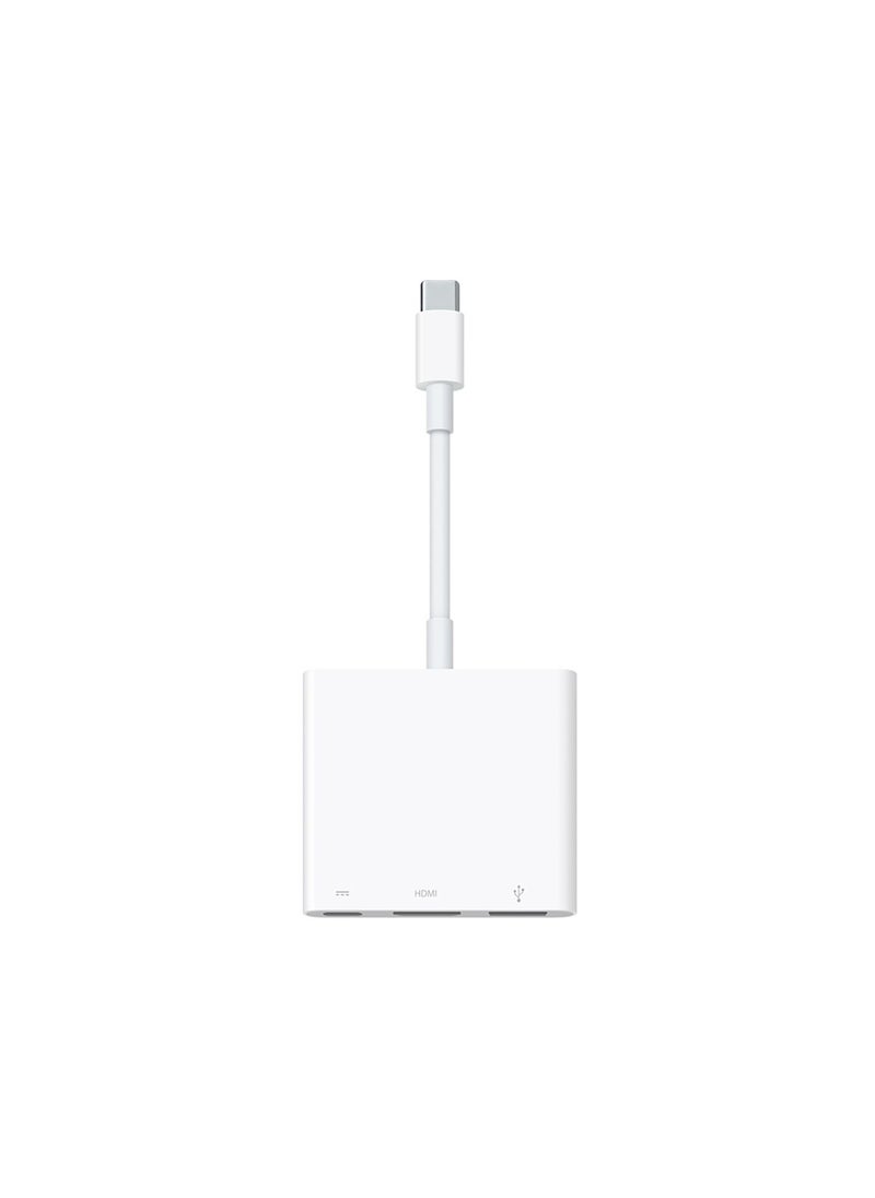 Generic - USB-C to HDMI Multiport Adapter with HDMI 4K@60Hz Output USB 3.0 Port and USB-C Charging Port Type-C to Digital AV Hub for Apple iPhone 15 MacBook Pro/Air iPad Pro iMac Galaxy S22 More (White) - Image 1