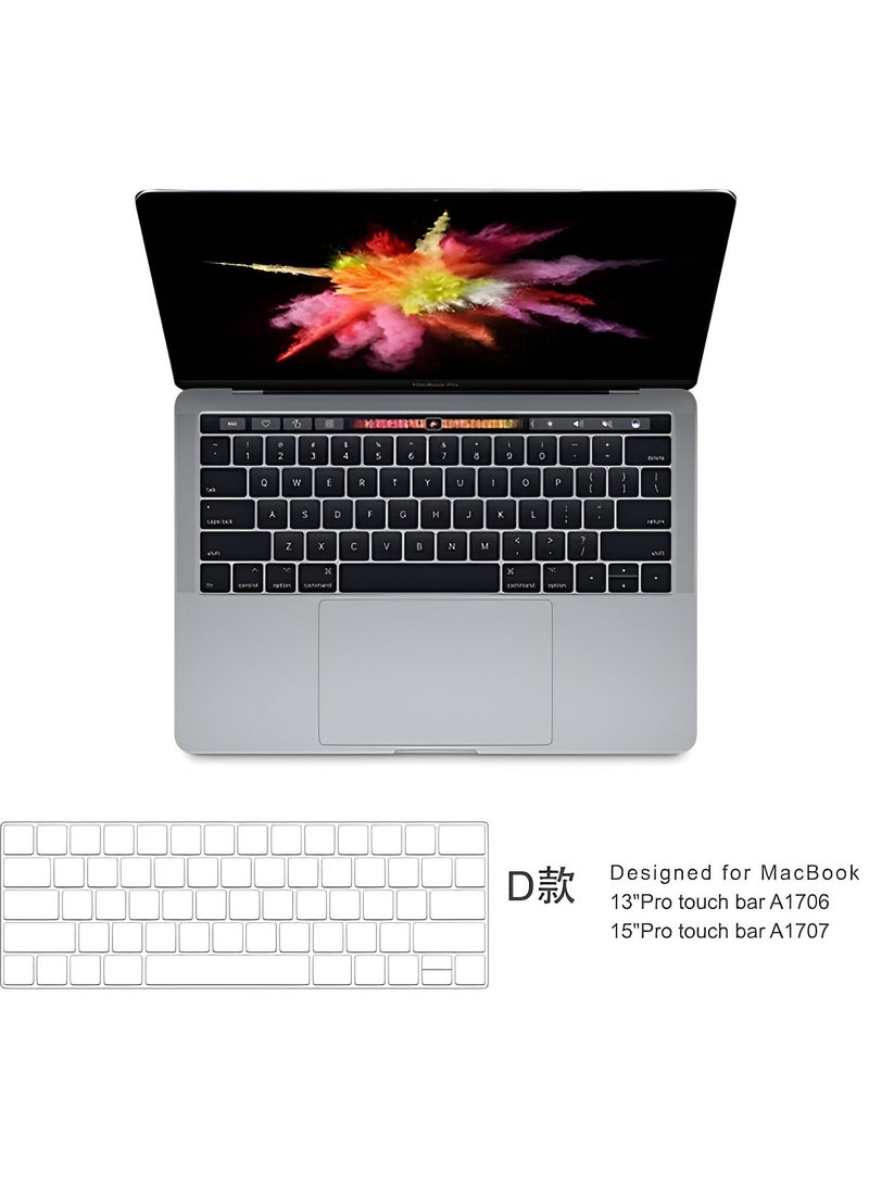 دبليو اي دبليو يو Ultra Thin Keyboard Cover Protector Compatible with New 13'' Air  Keyboard  Film(2017/201 8/2019/2021)  A1932 Clear - Image 4