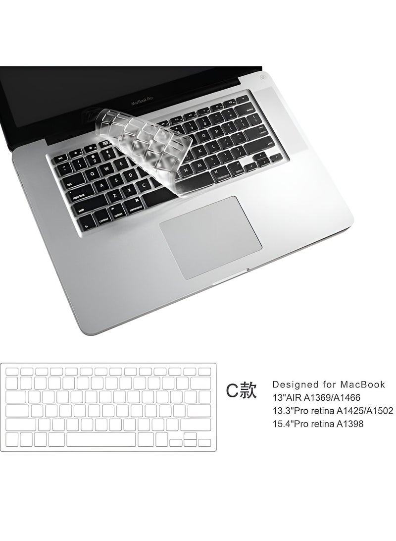 دبليو اي دبليو يو Ultra Thin Keyboard Cover Protector Compatible with New 13'' Air  Keyboard  Film(2017/201 8/2019/2021)  A1932 Clear - Image 3