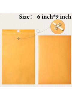 SYOSI 120 Pcs Manilla Envelopes Clasp Envelopes Bulk Brown Kraft Catalog Envelopes with Clasp Closure and Gummed Seal 28lb Heavyweight Paper Envelopes (6 x 9 Inch)  - Image 3