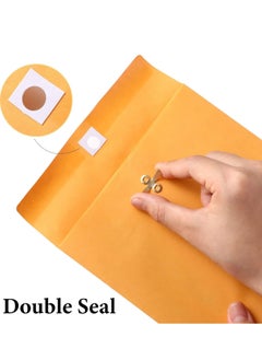 SYOSI 120 Pcs Manilla Envelopes Clasp Envelopes Bulk Brown Kraft Catalog Envelopes with Clasp Closure and Gummed Seal 28lb Heavyweight Paper Envelopes (6 x 9 Inch)  - Image 4