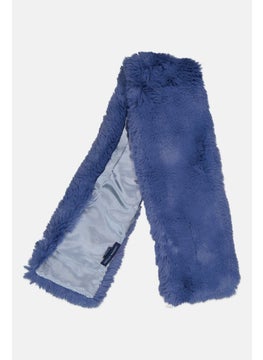 ADRIENNE VITTADINI Women Faux Fur Mink Pull Scarves 120 x 15 cm, Sage Blue  - Image 2