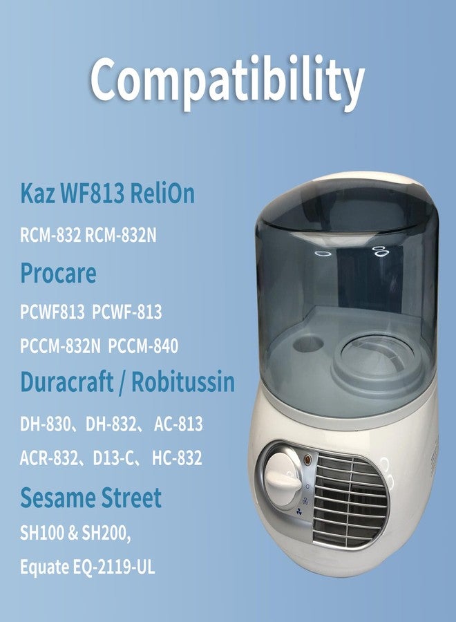 SUNRRA 6 Pack WF813 Humidifier Filters Replacement Compatible with Equate EQWF813 PCWF813, Relion RCM832 RCM-832N, Protec RWF813 EQ-2119-UL PCCM-832N Cool Mist Humidifiers Wick Filter, Long-Last - Image 5