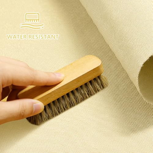 Konelia Waterproof Canvas Fabric by The Yard 58inch 600D Upholstery Material Polyester Fabric Outdoor Water Resistant Fabric for Sewing Chair Patio Cushion Purse Bag Interior, Pre Cut 1 Yard Light Yellow - Image 3
