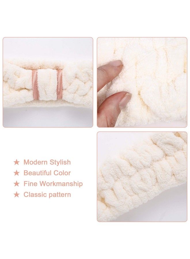 DOOBO 3 Pack Spa Headbands Microfiber Headbands Skincare Headbands Face Wash Headband Face Washing Headband Facial Headband Makeup Headband Towel Headbands For Women For Washing Face(White Gray Khaki) - Image 5