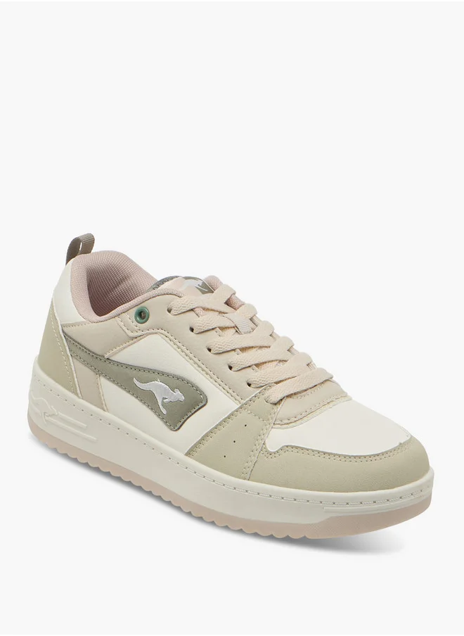 kangaROOS Women's Panelled Sneakers with Lace-Up Closure