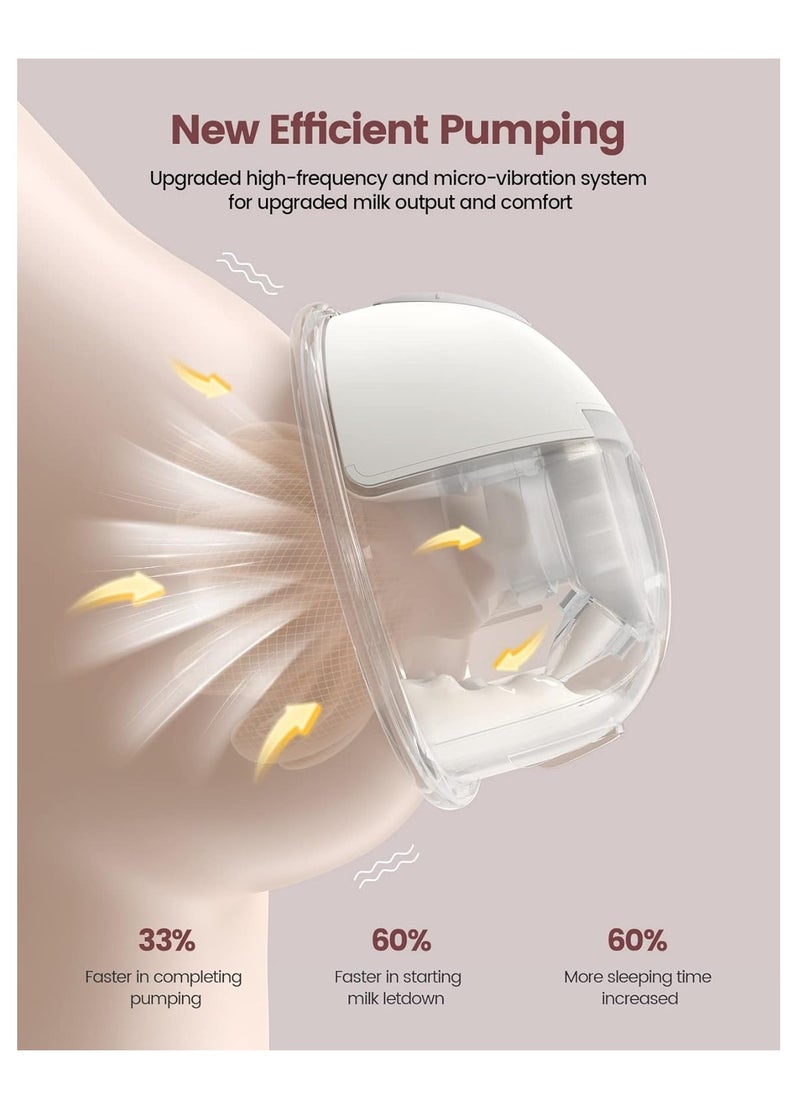 ARCOON - ARCOON Women's Hands-Free Breast Pump - Wearable Breast Pump with Comfortable Baby Mouth for Pain-Free Feeding - Portable Electric Pump with 4 Modes and 9 Levels - Compact and Convenient Wireless Pump White - Image 1