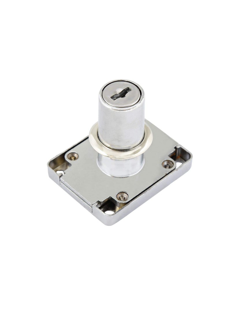 Double Turn, Chrome Plated Drawer Lock, 32mm, Steel  - Image 2