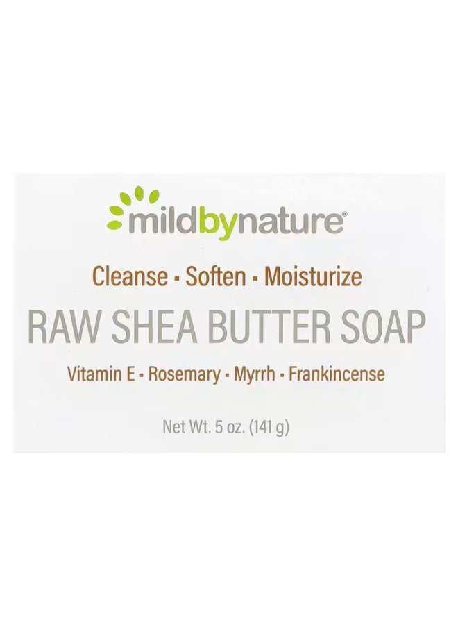 mild by Nature Raw Shea Butter, Soap Bar, Enriched with Vitamin E, Rosemary, Myrrh & Frankincense, 5 oz - Image 2