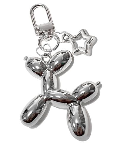 LAEKOU Star Balloon Dog Keychain for Women, Cute Y2K Key Chain Accessories, Aesthetic Charms for Bag Backpack - Image 1