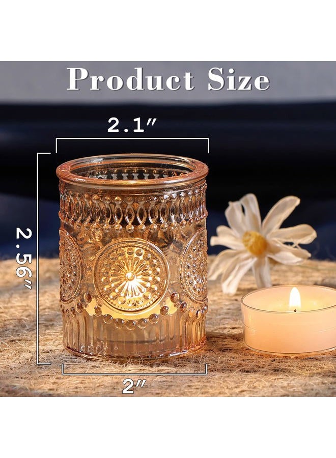 DARJEN Gold Votive Candle Holders Set of 36- Glass Candle Holders Bulk for Table Centerpiece, Tea Lights Candle Holders for Wedding Shower, Party, Home Decor - Image 2