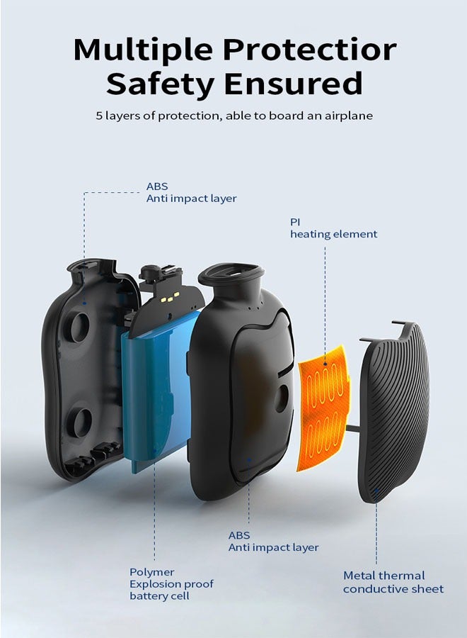 general Mini Hot Water Bottle Digital Hand Warmer 5000mAh Hand Warmer 2-in-1 Hand Warmer Charging - Image 5