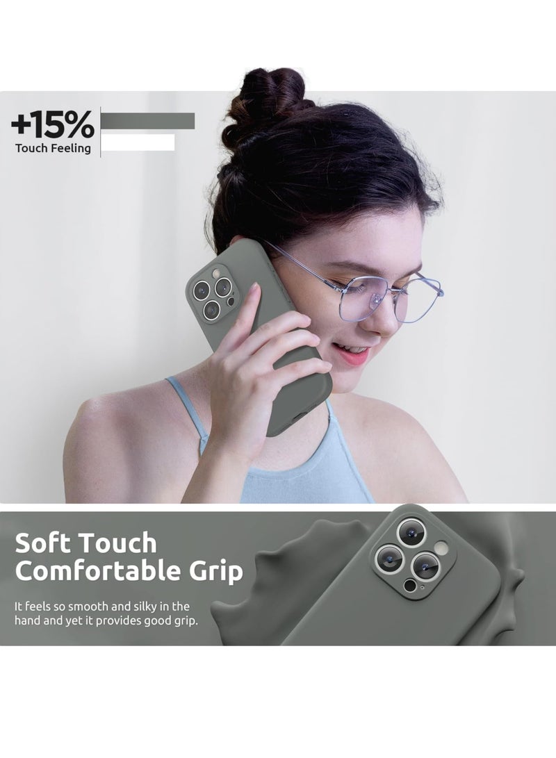 ELTRAZONE Design for iPhone 15 Pro Max Case, Liquid Silicone [2 x Screen Protectors & 1 x Lanyard] Protection for Each Lens Shockproof Cover for iPhone 15 Pro Max 6.7 inch 2023, Space Grey - Image 5