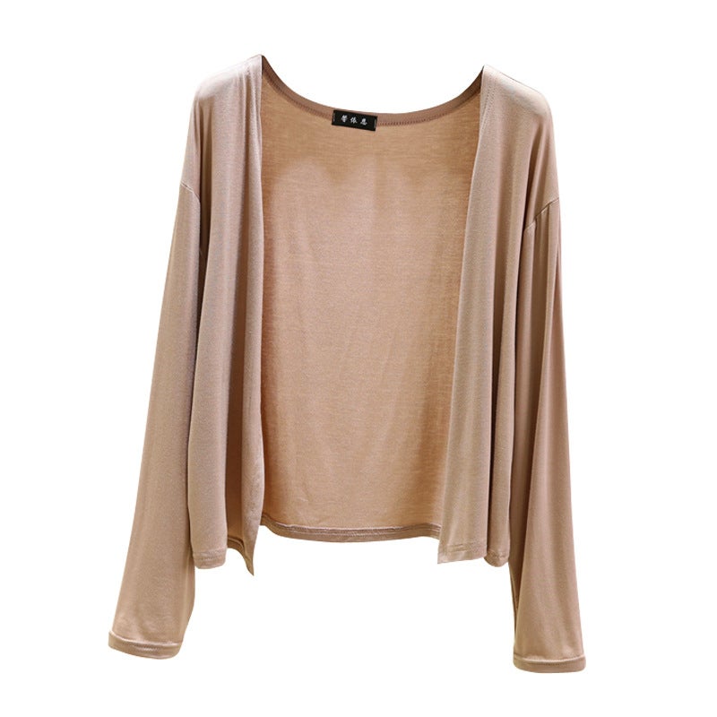 Women's Modale UV Protection Cardigan, Long Sleeve, Summer Thin Knit - Image 5
