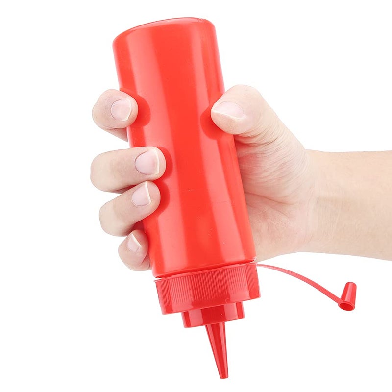 Red Plastic Condiment Dispenser For Oil Cream Sauce Bulk Pack Kitchen Home - Image 5