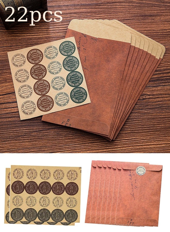 KANGLI 20 Pack Mini Envelopes,Thick Vintage Paper Envelopes,Small Envelopes， Card in 1 Colors for Wedding Invitations, Greeting Cards, Thank You Notes, Gift Cards & Holiday Decor (16*11CM/6.3*4.33IN) - Image 1