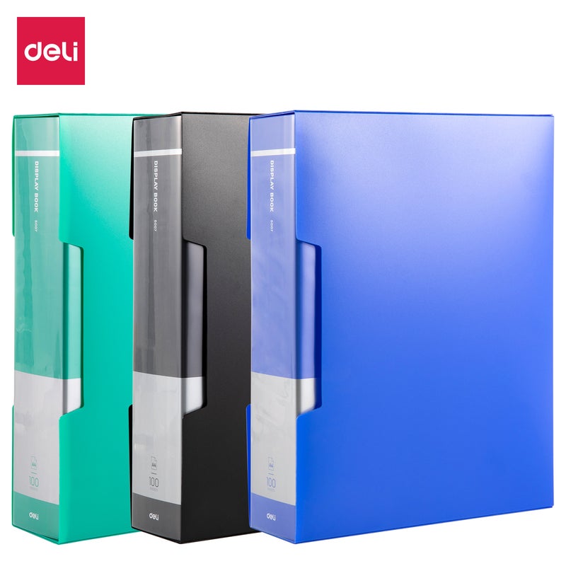 Deli E5007 Display Book, A4-100pages, Assorted - Image 1
