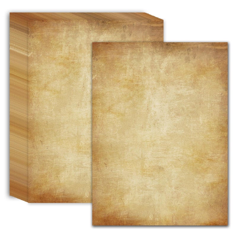 TEETOOKEA Vintage Stationery Paper 60 Sheets, 8.5" x 11" Letter Size, Double-Sided Aged Antique Printer Paper for Writing, Invitations, Certificates, Diplomas, Awards, Resumes, Crafts - Image 1