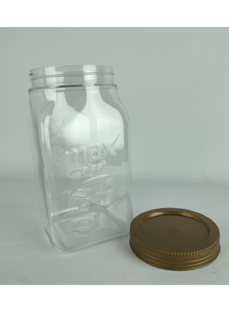 ماكس بلاست برطمان تخزين بلاستيك من ماكس بلاست عالى الجوده بغطاء محكم الغلق - 1400 مللى - Image 5