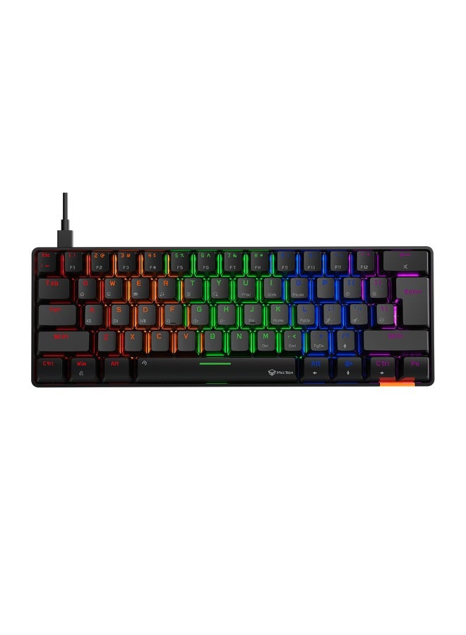 Meetion 60% Wired Mechanical Gaming Keyboard, USB, Black – Model MT-MK005-A-UAR - Image 2