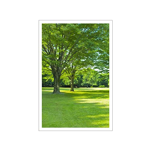 TREEMAISON Acrylic Lush Green Landscape- Vastu Remedy, Painting Without Frame- 12 X 18 - Image 1