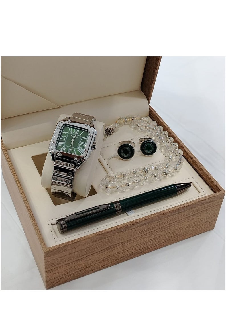 طقم ساعه رجالي من اربع قطع