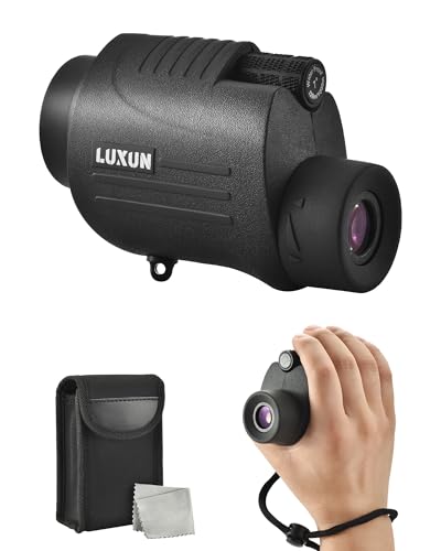 LUXUN Monocular Telescope 8x30 High Definition Waterproof Pocket Telescope with Hand Grip BAK4 Prism with Compact Wrist Strap Wide Field of View for Bird Watching Wildlife Viewing - Image 1