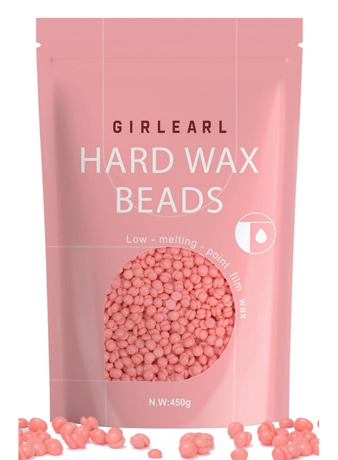 GIRLEARLE Hard Wax Beads, 1Lb Wax Beans For Hair Removal Sensitive Skin With Rose Formula, Perfect For Full Body, Facial, Brazilian Bikini, And Legs At Home Wax Refill For Women Men (Pink) - Image 1