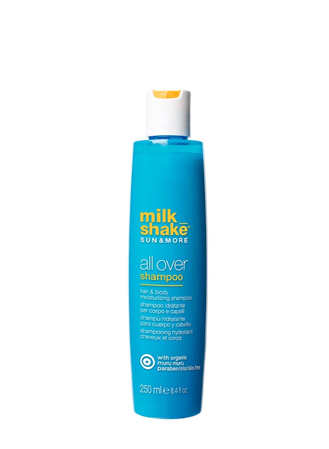 Milk Shake Sun & More All-Over Shampoo with Argan Oil & UV Filters - Gently Cleanses Hair & Body, Removes Salt & Chlorine while Protecting from Sun Damage (250 ml) - Image 1