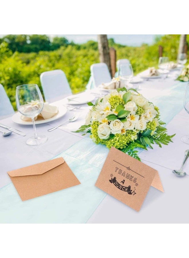 36 Pcs Thank You Cards, Brown Kraft Paper Cards, with Stickers and Envelopes, 6 Different Vintage Designs, Sturdy and Durable, for Weddings, Bridal Showers, Baby Showers and Graduations - Image 3