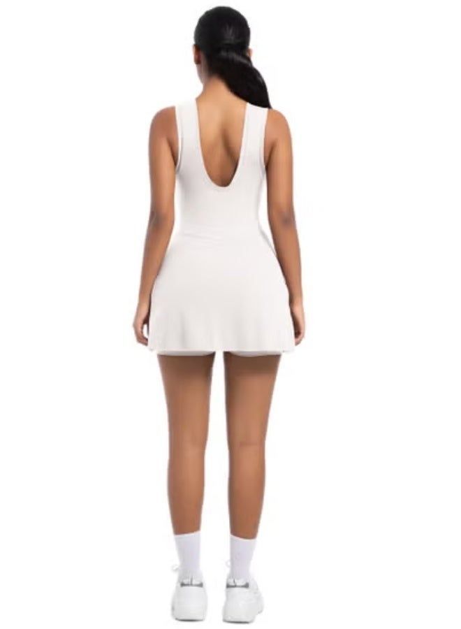 RedMapleTEK Tennis Skirt Yoga Wear Tank Top All-in-One Fitness Wear Golf Dress  - Image 3