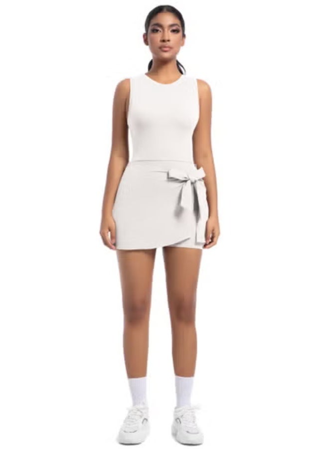 RedMapleTEK Tennis Skirt Yoga Wear Tank Top All-in-One Fitness Wear Golf Dress  - Image 1