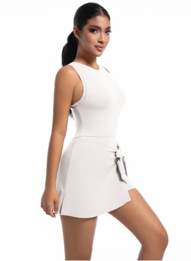 RedMapleTEK Tennis Skirt Yoga Wear Tank Top All-in-One Fitness Wear Golf Dress  - Image 5