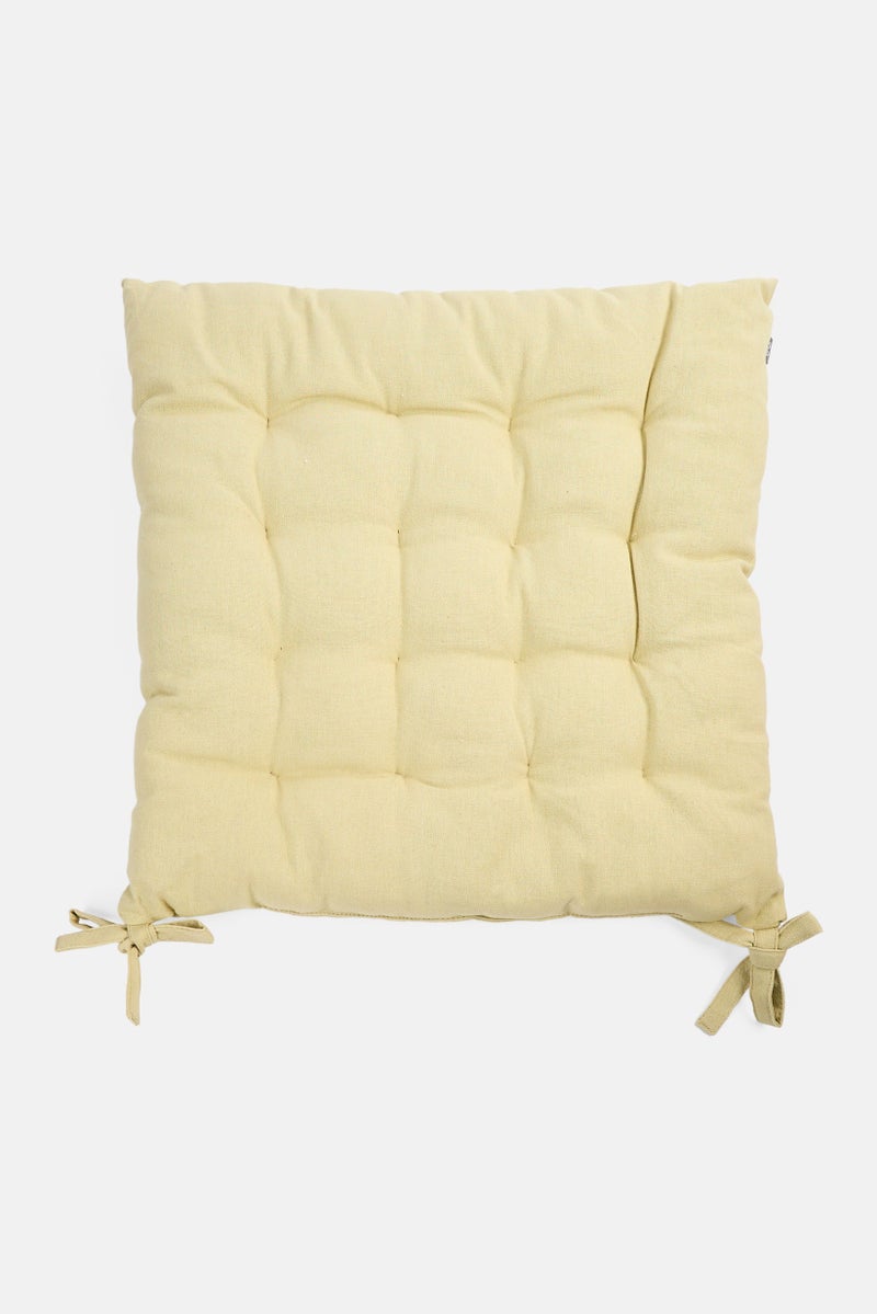 Muy Mucho Organic Cotton Chair Cushion 40 x 40 cm, Sage Green  - Image 1