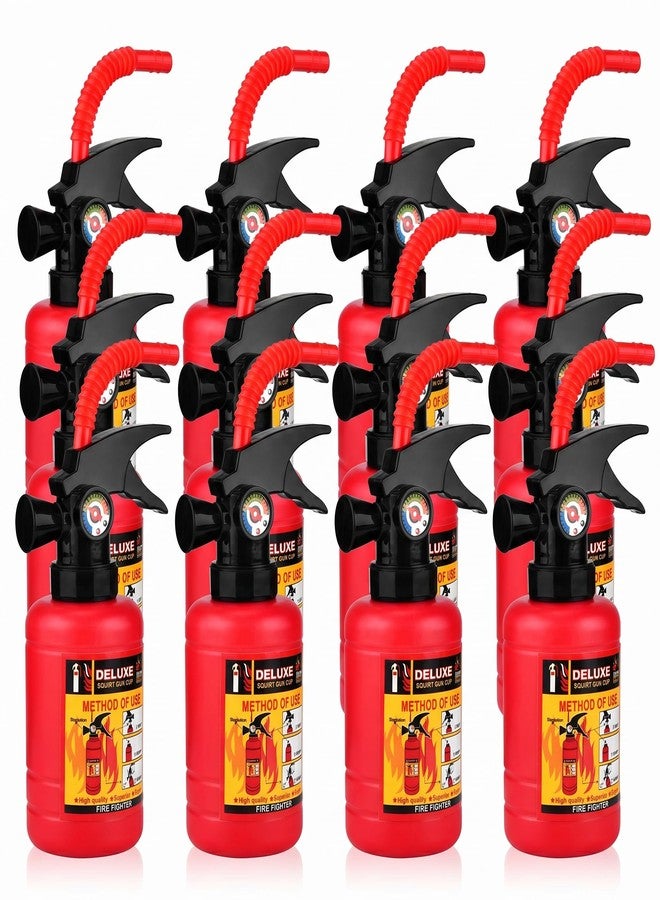 NINU 12 Sets Fire Extinguisher Cups for Paw Patrol Party Decorations, 10 oz Plastic Fire Truck Party Favors with DIY Interactive Stickers, Fireman Birthday Supplies for Kids - Image 1
