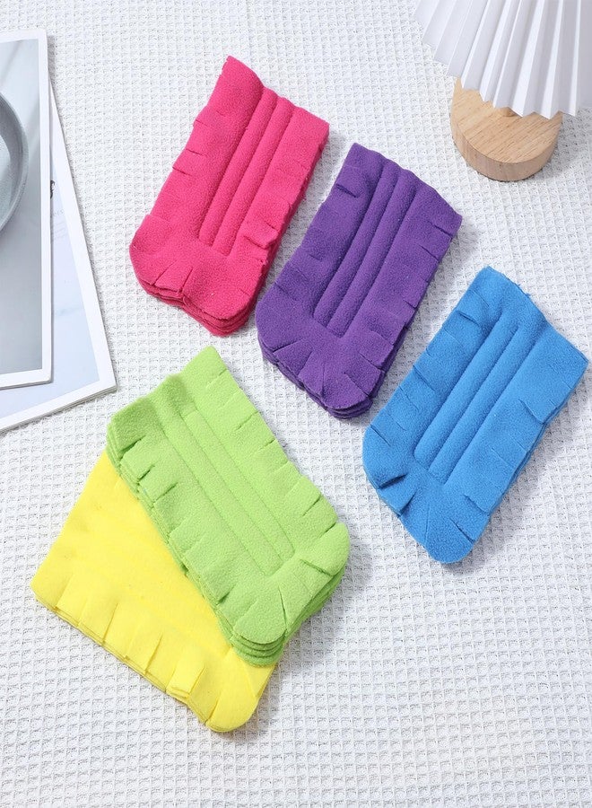 PercyEffie 20 Pcs Reusable Duster Refills, 360° Fleece Cleaning Pads for Ceiling Fans, Blinds & Furniture (Blue, Pink, Yellow, Green, Purple, 7.3 x 4.7 Inches - Image 4