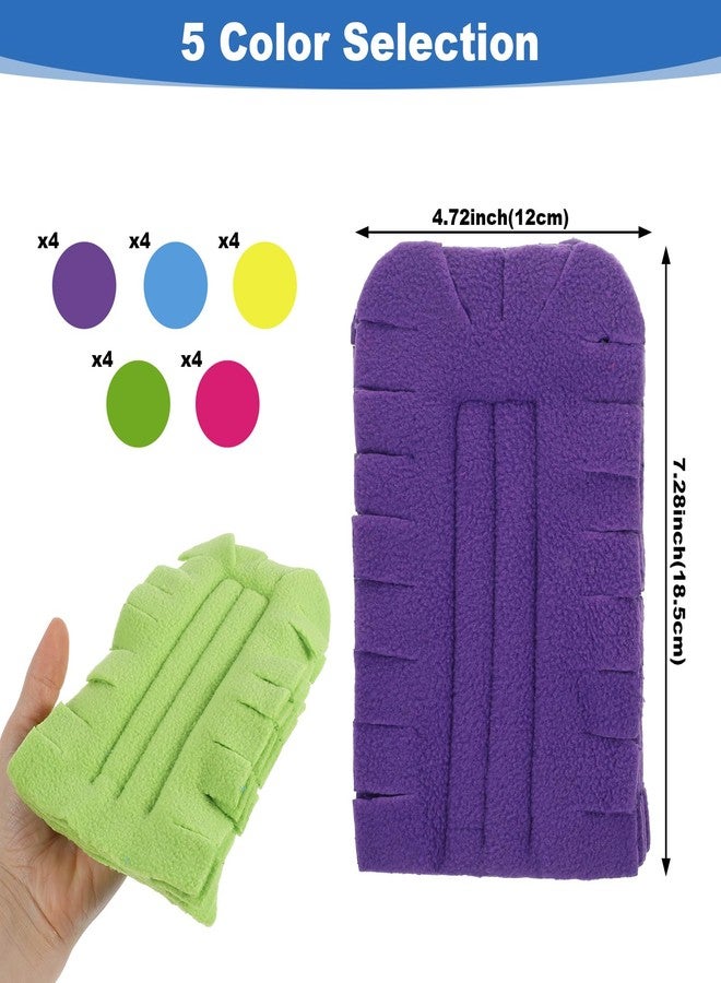 PercyEffie 20 Pcs Reusable Duster Refills, 360° Fleece Cleaning Pads for Ceiling Fans, Blinds & Furniture (Blue, Pink, Yellow, Green, Purple, 7.3 x 4.7 Inches - Image 2