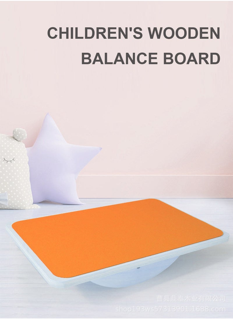 MaBaby - Wooden Balance Board Equipment Children's Balance Board Sensory Training Educational Toys  Curvy Balancing for Yoga Indoor and Outdoor Children See-Saw Exercise Body Equipment - Image 1