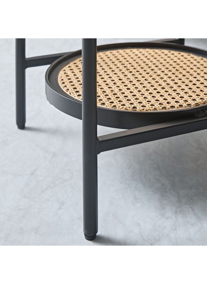Home Box Enna Rattan and Solid Wood End Table 50 x 55 x 50 cm  - Image 5