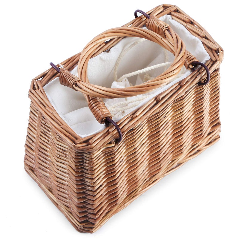YMhoart Straw Beach Bags For Women Summer Clutch Rattan Woven Wicker Purse Crochet Tote bridesmaids baskets - Image 4
