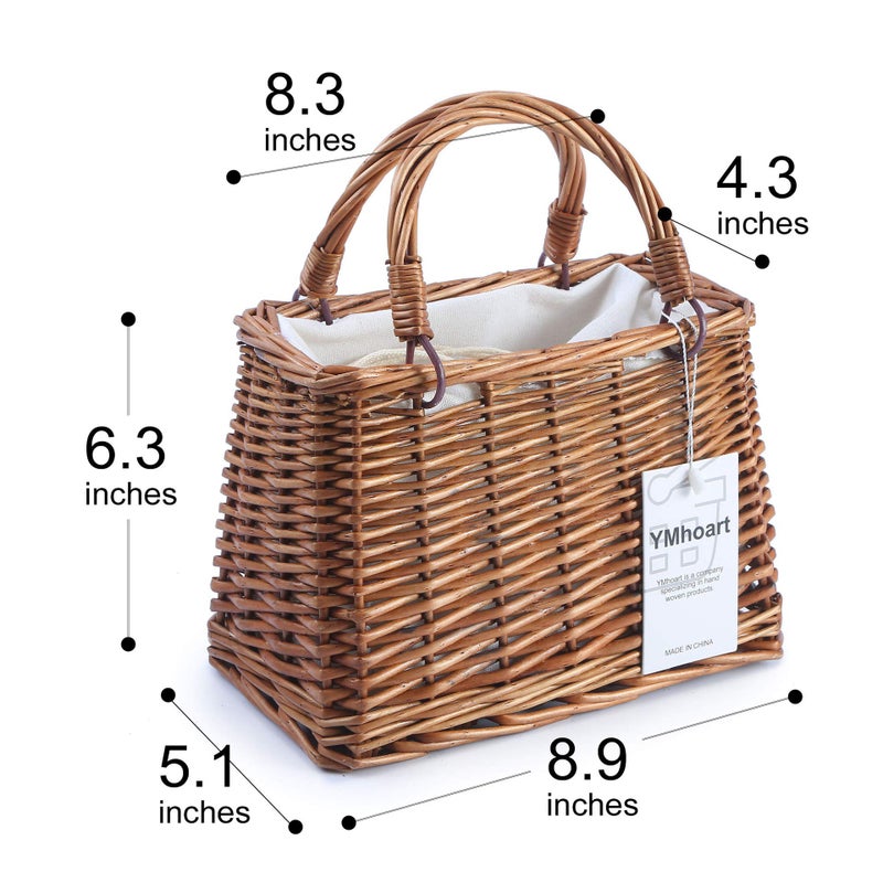 YMhoart Straw Beach Bags For Women Summer Clutch Rattan Woven Wicker Purse Crochet Tote bridesmaids baskets - Image 5