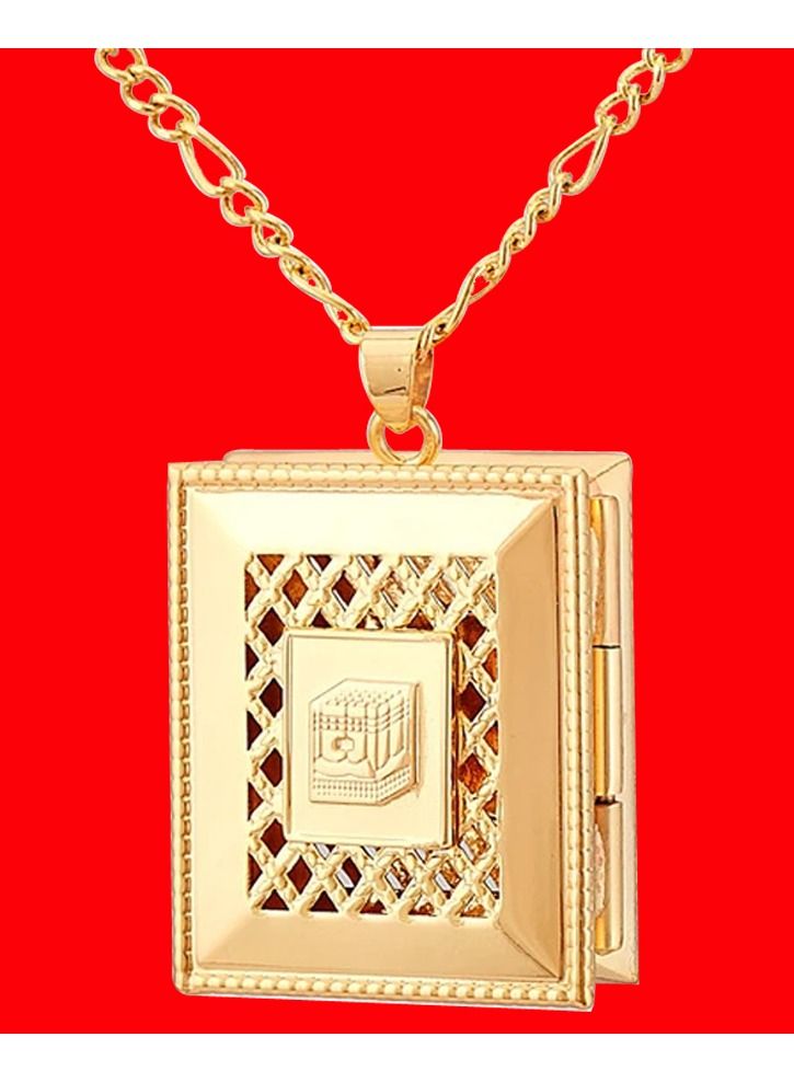 DubaiGallery Fashion Jewelry Highly craftsmanship New Arabic Muslim Islamic Allah Gold Plated Pendant Necklace Jewelry Ramdan Gift - Image 1