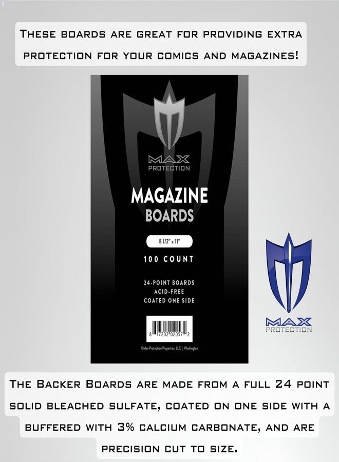 Max Protection 100 White Backing/Sketch Boards by Max Pro (8.5" x 11") 24 Point Thickness - 1 Side Kid Finish- Great for Sketches or Backing Art - Image 4