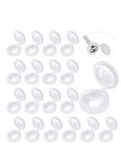SYOSI Hinged Screw Cover Caps Plastic Screw Caps Fold Screw Snap Covers Washer Flip Tops  - Image 1