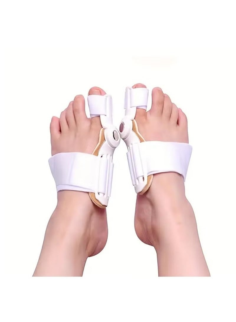 2 Pcs Bunion Corrector For Women And Men Big Toe Relief Adjustable Splint Pads Orthopedic Straightener Separator Hallux Valgus Day Night Supports Bunion Corrector For Big Toe - Image 1